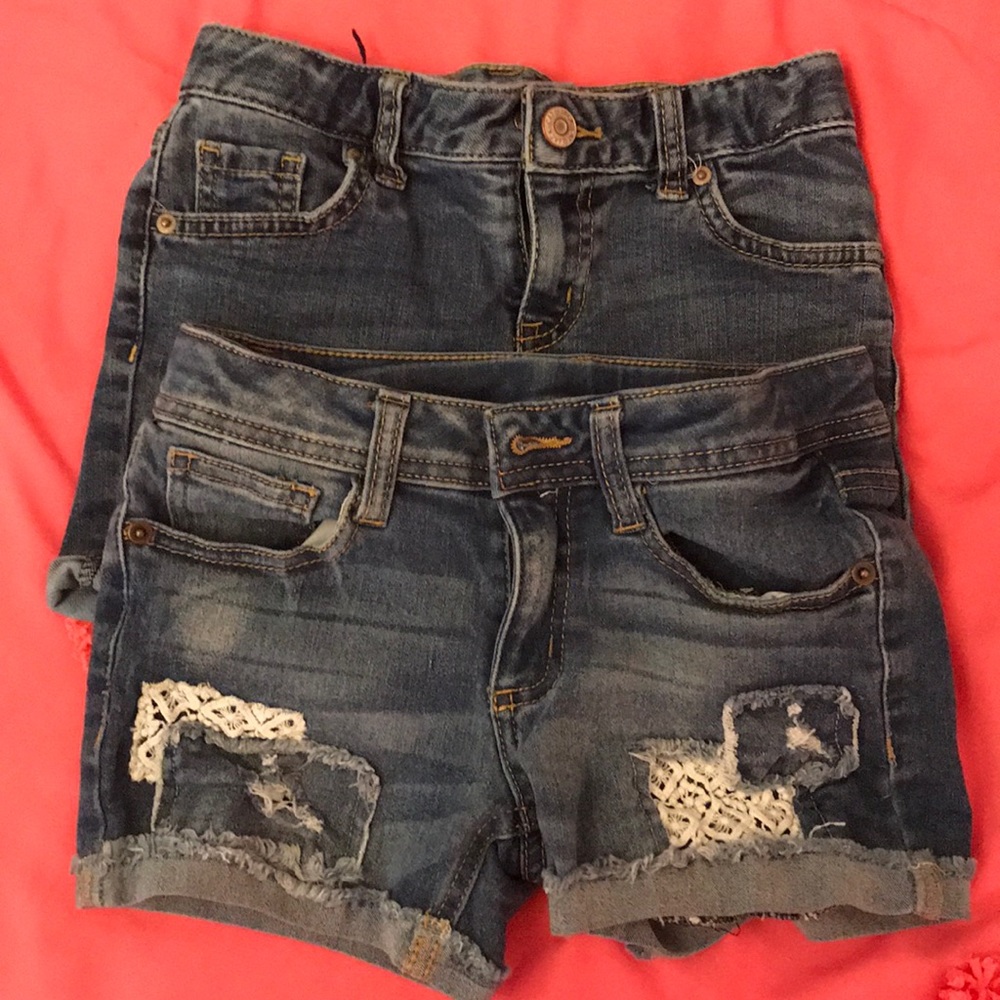 Girls jean shorts bundle of 2